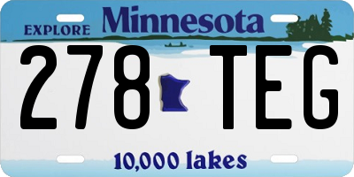 MN license plate 278TEG