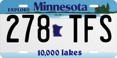MN license plate 278TFS