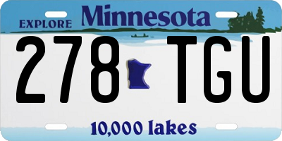 MN license plate 278TGU