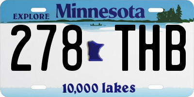 MN license plate 278THB