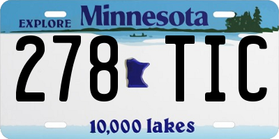 MN license plate 278TIC