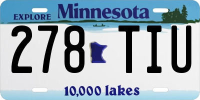 MN license plate 278TIU