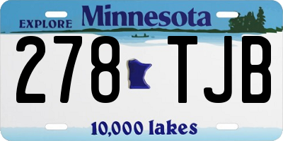 MN license plate 278TJB