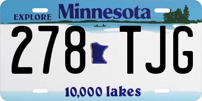 MN license plate 278TJG