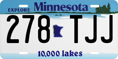 MN license plate 278TJJ