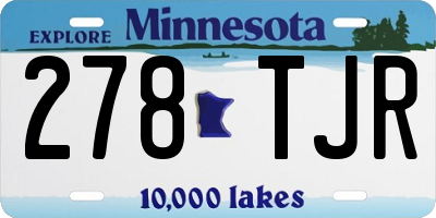 MN license plate 278TJR