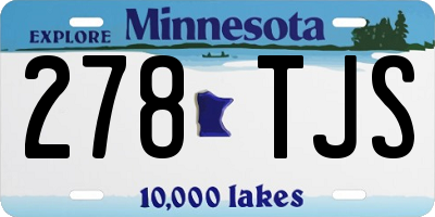 MN license plate 278TJS
