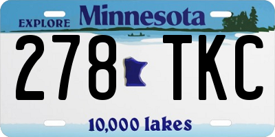 MN license plate 278TKC
