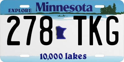 MN license plate 278TKG