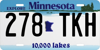 MN license plate 278TKH