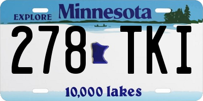 MN license plate 278TKI