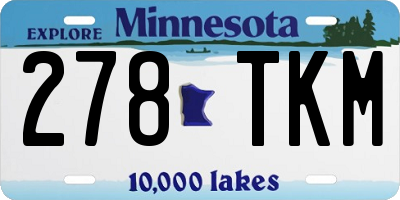 MN license plate 278TKM