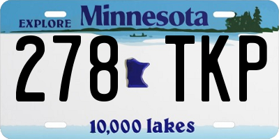 MN license plate 278TKP
