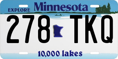 MN license plate 278TKQ