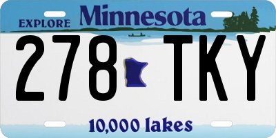 MN license plate 278TKY