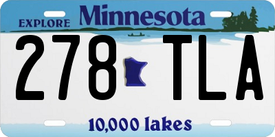 MN license plate 278TLA