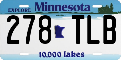 MN license plate 278TLB