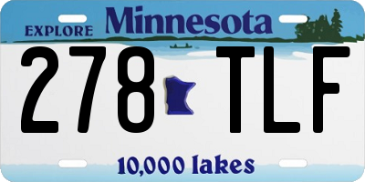 MN license plate 278TLF