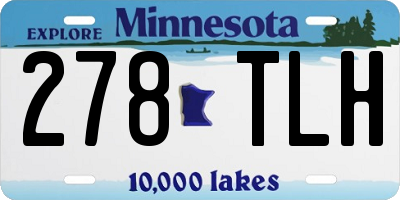 MN license plate 278TLH