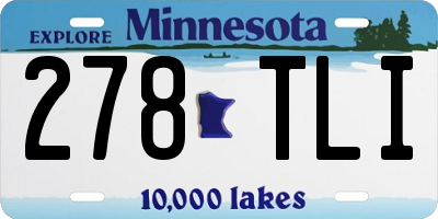 MN license plate 278TLI