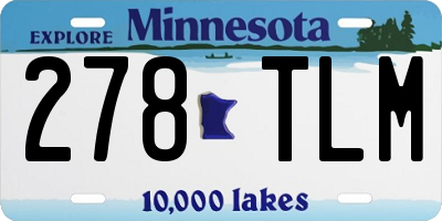 MN license plate 278TLM