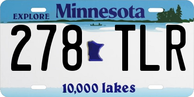 MN license plate 278TLR