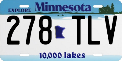 MN license plate 278TLV