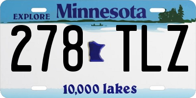 MN license plate 278TLZ