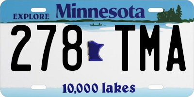 MN license plate 278TMA