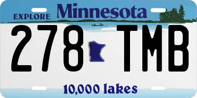 MN license plate 278TMB