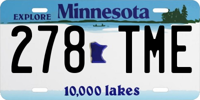 MN license plate 278TME