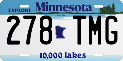 MN license plate 278TMG