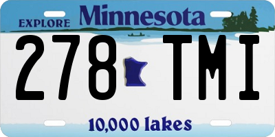 MN license plate 278TMI
