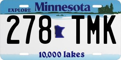 MN license plate 278TMK