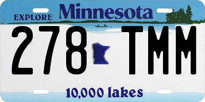 MN license plate 278TMM