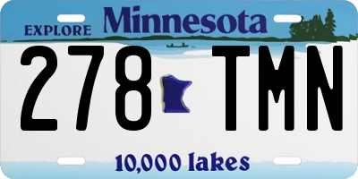 MN license plate 278TMN