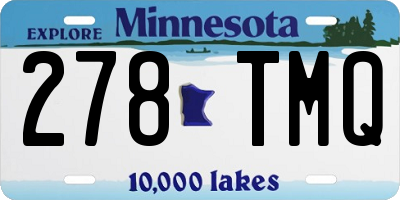 MN license plate 278TMQ