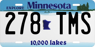 MN license plate 278TMS