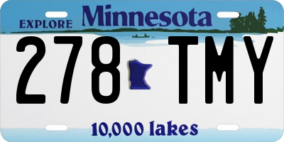 MN license plate 278TMY