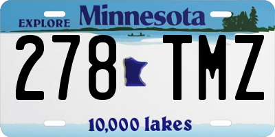 MN license plate 278TMZ