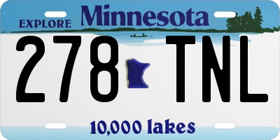 MN license plate 278TNL