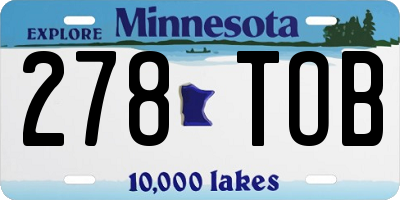 MN license plate 278TOB