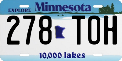 MN license plate 278TOH