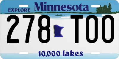 MN license plate 278TOO