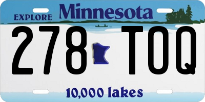 MN license plate 278TOQ