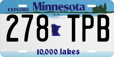 MN license plate 278TPB