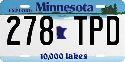 MN license plate 278TPD