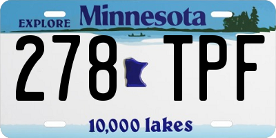 MN license plate 278TPF
