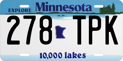 MN license plate 278TPK