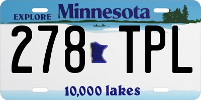MN license plate 278TPL